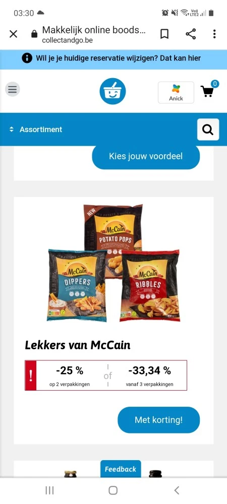Colruyt mc cain vanaf 6/10 -25% bij aankoop v...