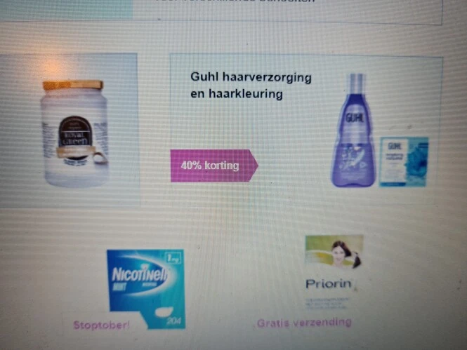 Bij de onlinedrogist.nl nu 40% korting op Guh...