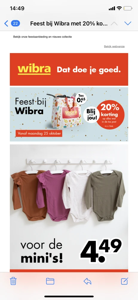 Vanaf maandag 25 oktober 20% korting op ALLES...