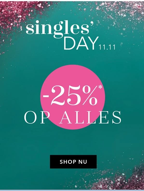 25% korting bij Douglas* - n.a.v. Singles Day...