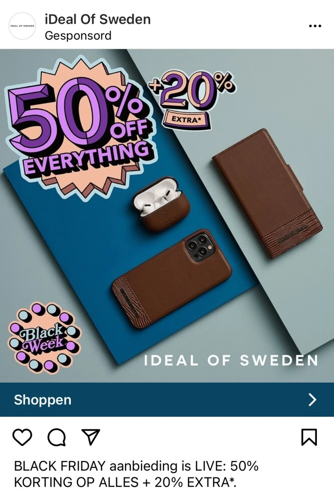 Black Friday promo’s bij Ideal of Sweden: 50%...