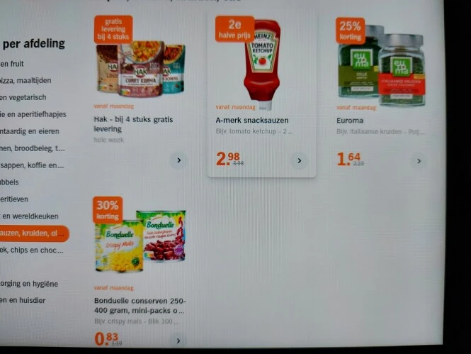 Albert Heijn 2de halve prijs a-merken snackau...
