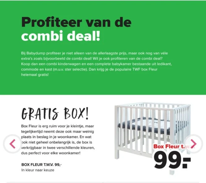Babydump koop een combi kinderwagen en een co...