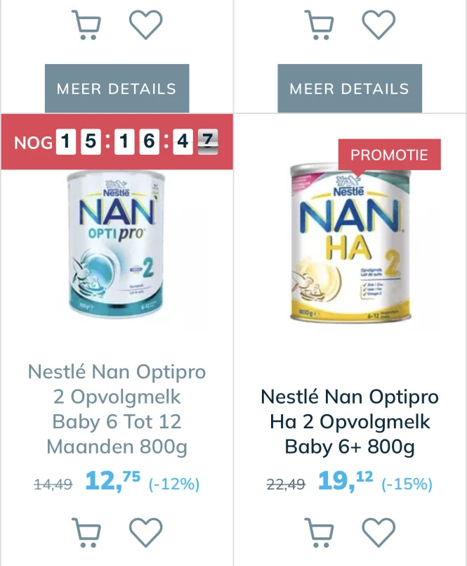 Verschillende soorten Babyvoeding NAN op http...