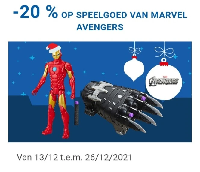 20% op speelgoed van Marvel avengers bij Drea...