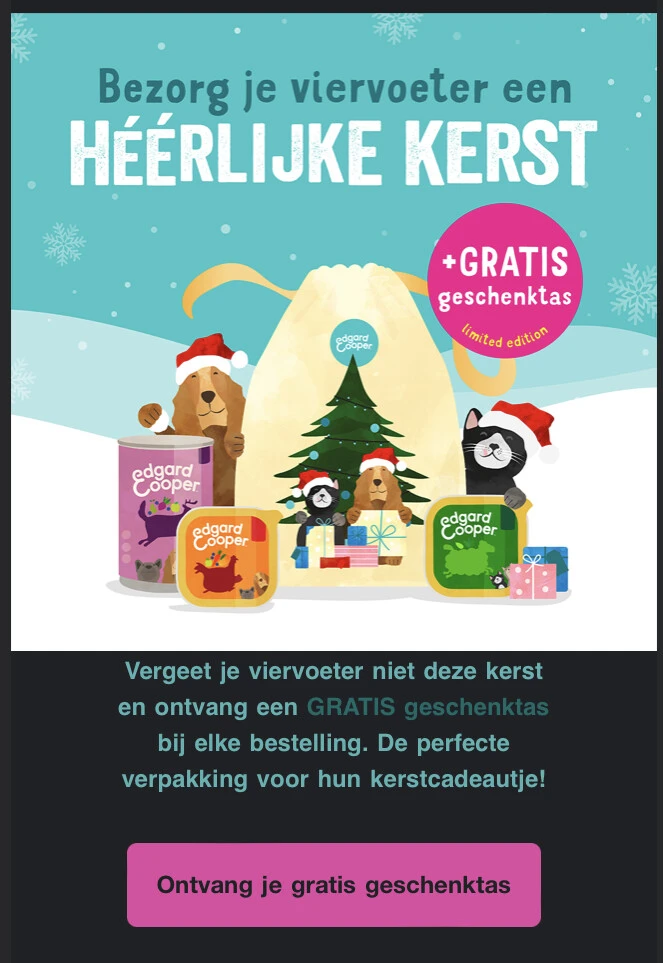 Gratis geschenktas bij Edgard & Cooper bestel...