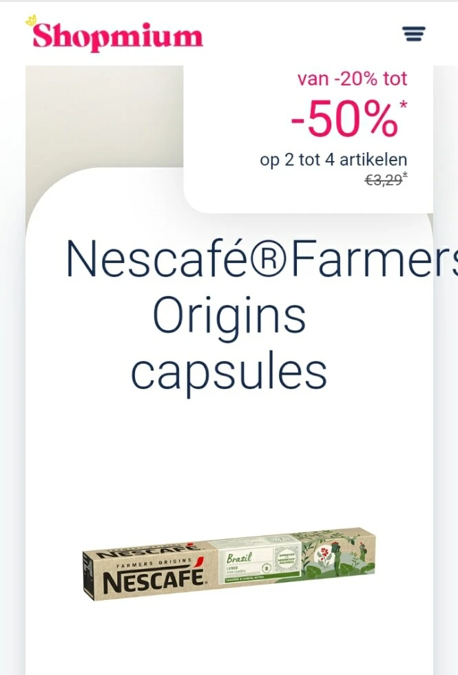 Nu bij shopmium van 20- 50% terugbetaald op n...