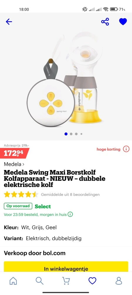 Medela Dubbele elektrische borstkolf Swing Ma...