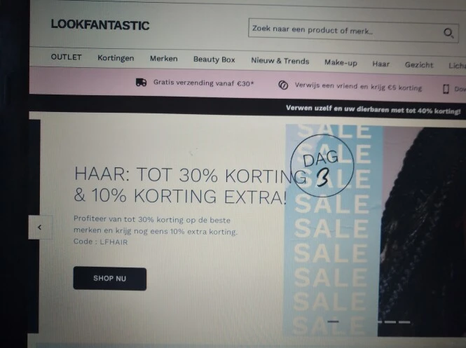 -30% + 10% extra korting op merken oa L'Oréal...