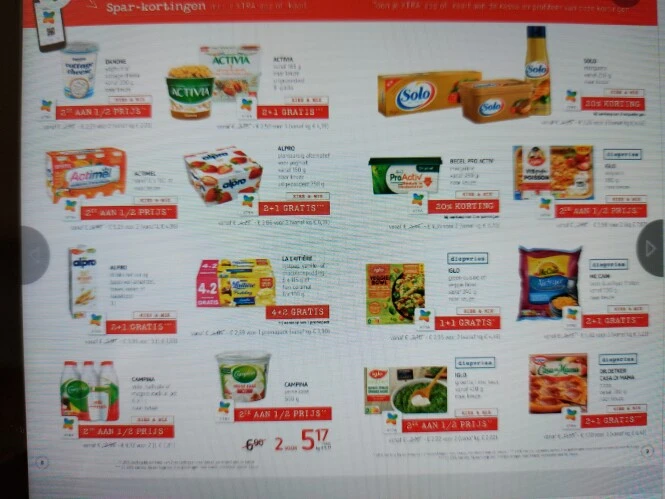 Spar 2+1 activia, alpro plantaardige yoghurt,...