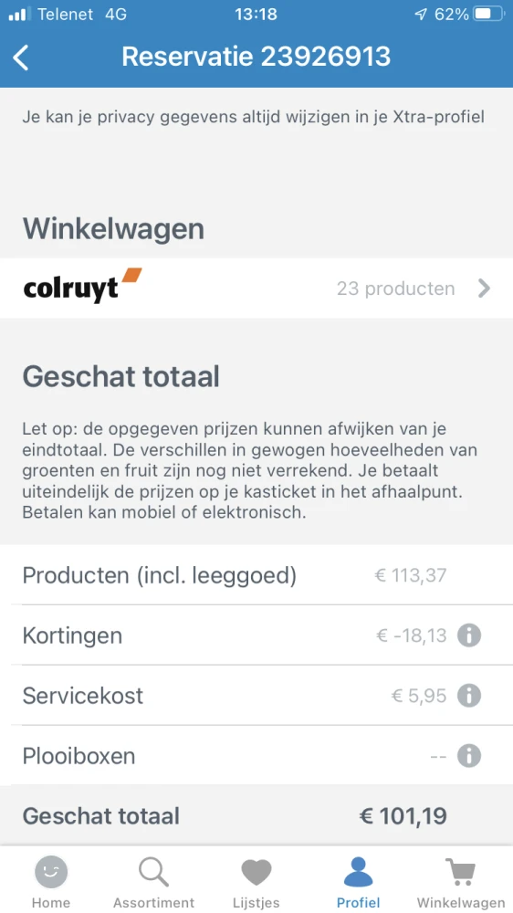 Collect afgehaald en alles was mee, gratis Va...