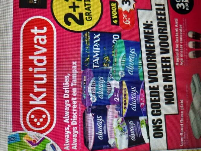 Kruidvat 18/1-30/1 2+2 always, always dailies...