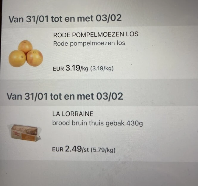 Bij collect en go gratis producten Afhaling...