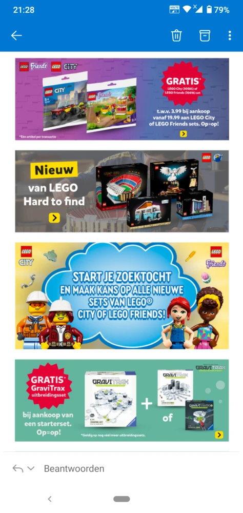 Bij intertoys.nl krijg je een gratis Lego cit...