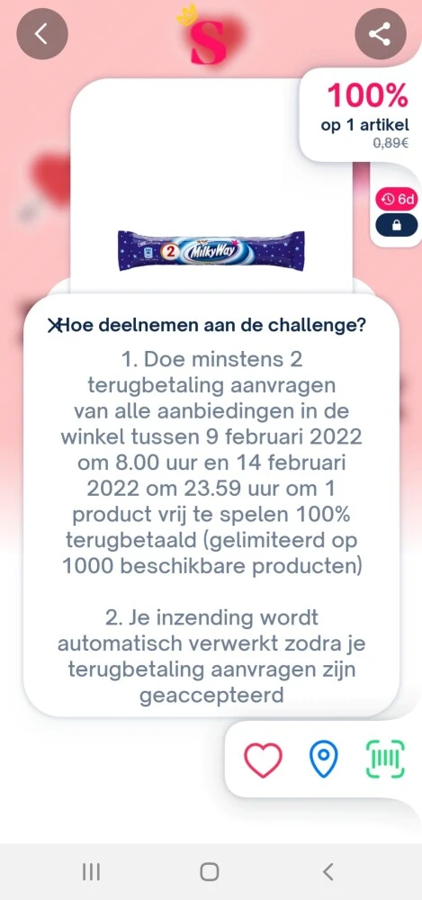 Shopmium 100% terugbetaald milkyway. Je moet...