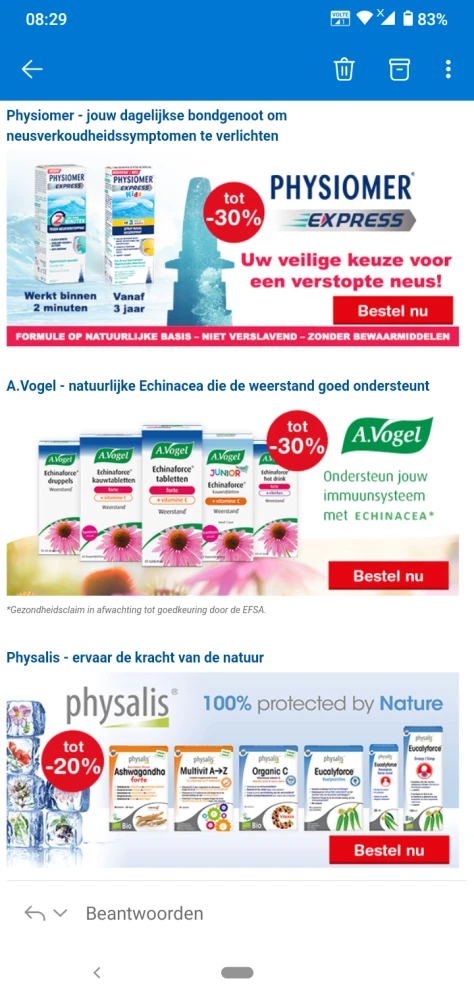 Bij farmaline.be is er tem 16/02 tot -30% op...