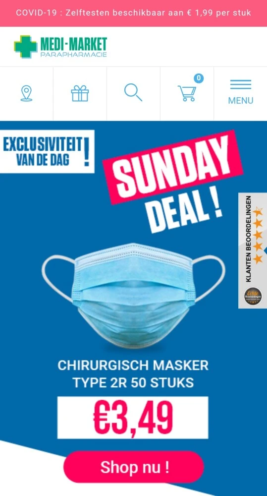 Medi-market 50 chirurgische mondmaskers type...