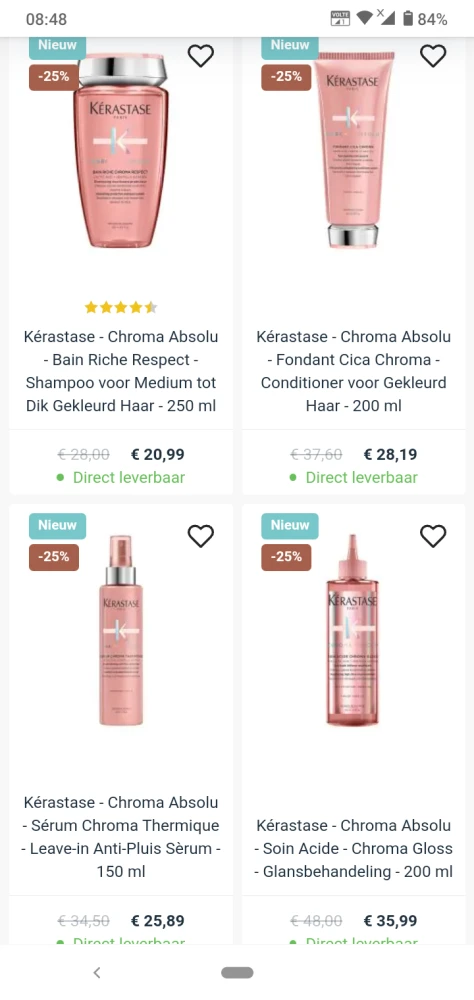Bij haarshop.nl is er 25% korting op Kérastas...