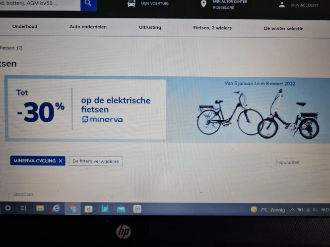 Bij auto5 nu tot -30% op Minerva elektrische...