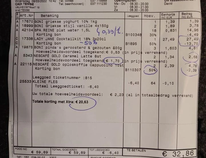 Deze morgen enkele koopjes gedaan bij de Colr...