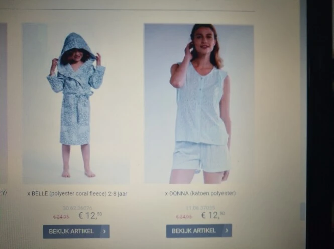 Tot -50% op selectie nachtkleding v Eskimo vo...