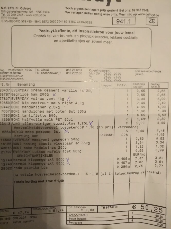 Colruyt Heist-op-den-Berg: hoeveelheidsvoorde...