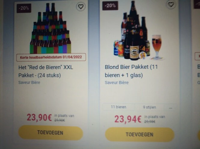 Van -20% tot -40% op kleine selectie producte...