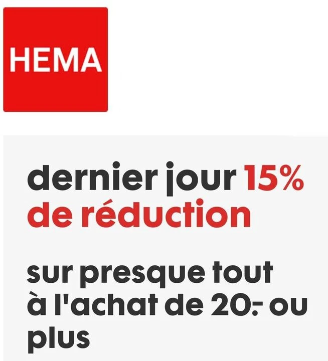 15% de réduction sur presque tout 🤩 🎉 Aujou...