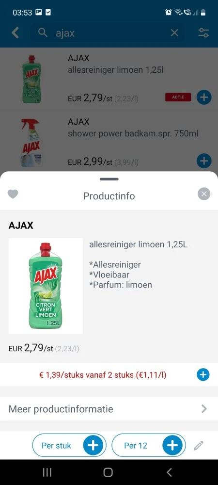 Collect and go en colruyt ajax de helft vd pr...