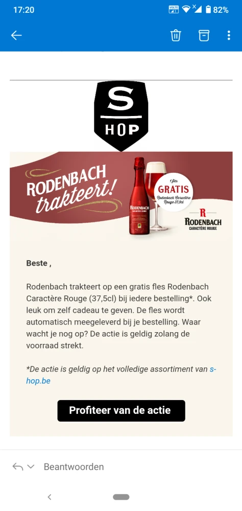 Site gecontroleerd en goed. Bij s-hop krijg...