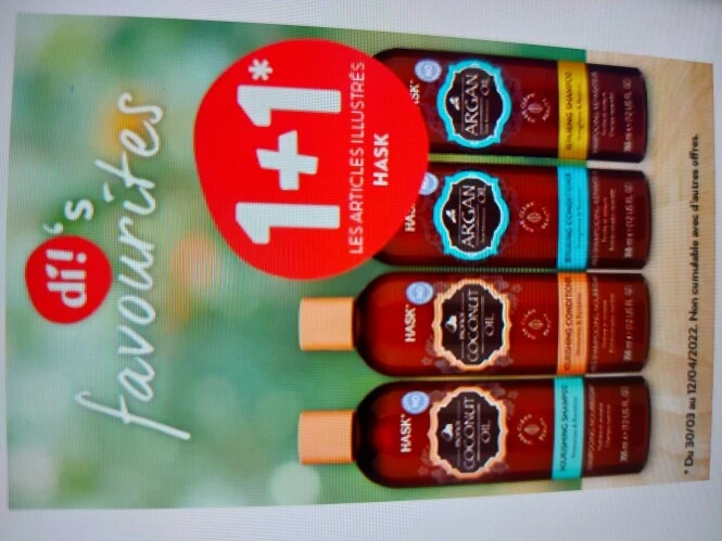 di.be 1+1 op geselecteerde producten van Hask