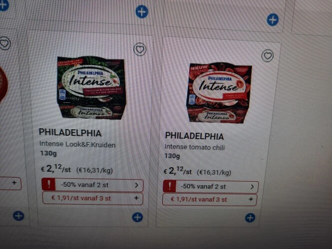 Collect and go philadelphia intense vanaf 20/...