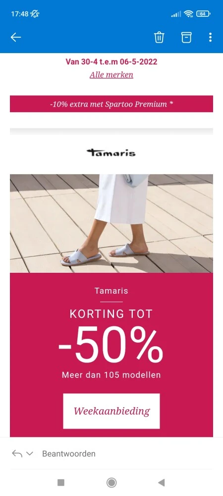 Werkaanbieding bij spartoo.be: tot 50% kortin...