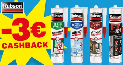 Rubson €3 cashback bij aankoop van een Rubson...