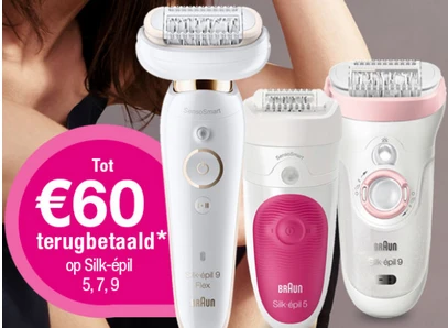 Braun Silk-épil 5,7,9 tot € 60,- cashback ht...