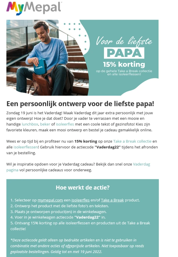 15% korting op onze Take a Break collectie en...