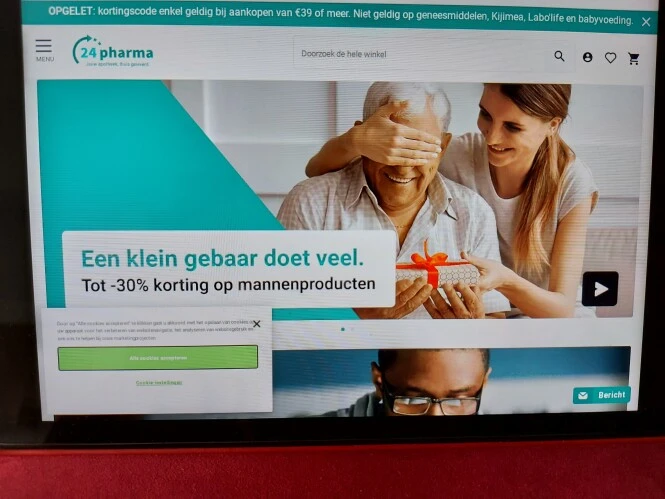 24pharma.be tot -30% korting op mannenproduct...