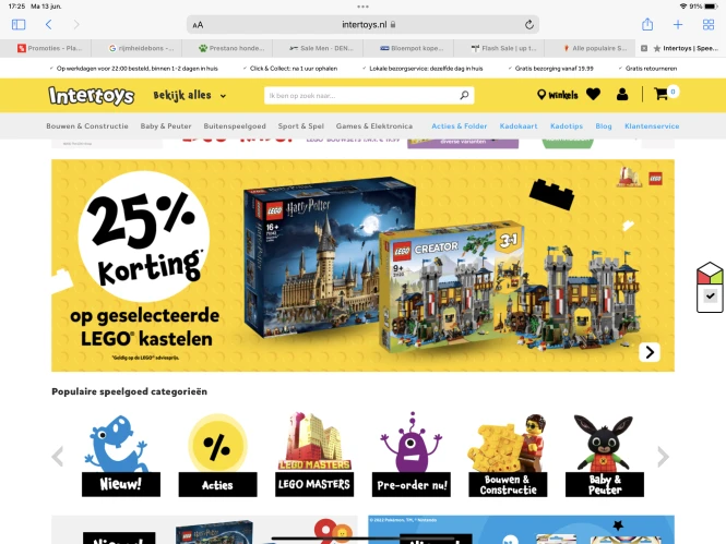 Intertoys - 25 % korting op Lego kastelen - h...