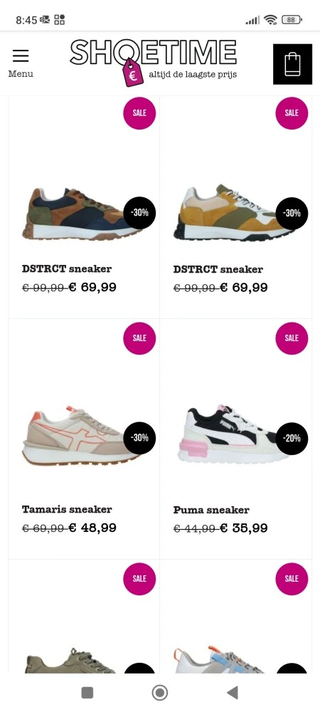 Sale bij shoetime: tot -50% op Tamaris, Marco...