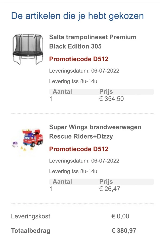 Bij Dreamland toch een goed koopje gedaan vin...