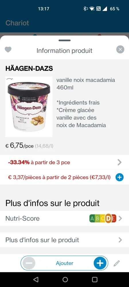 Glace Haagen-Dazs Promo Collect ans Go (Dinan...