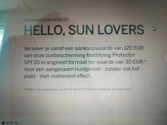 Bij aankoop vanaf 120€ gratis full-size zonne...