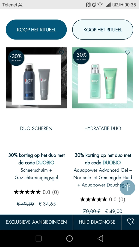 -30% op 2 bijpassende producten v Biotherm me...