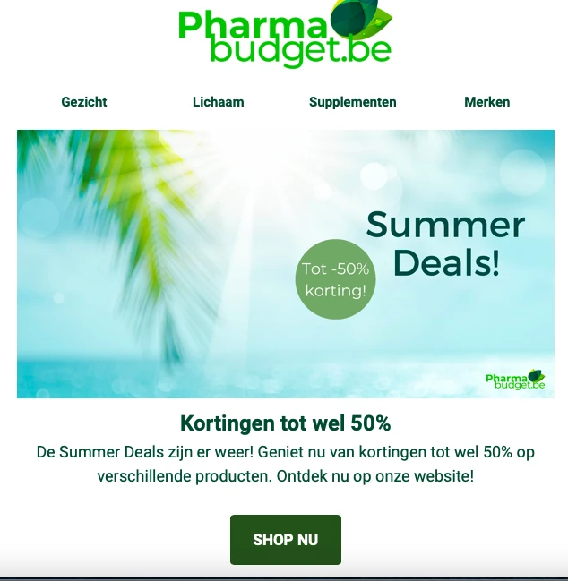 mooie aktie op veel produkten bij pharma budg...