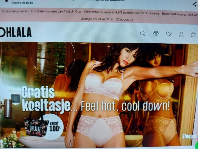 lingerie-ohlala.be gratis koeltasje vanaf €10...