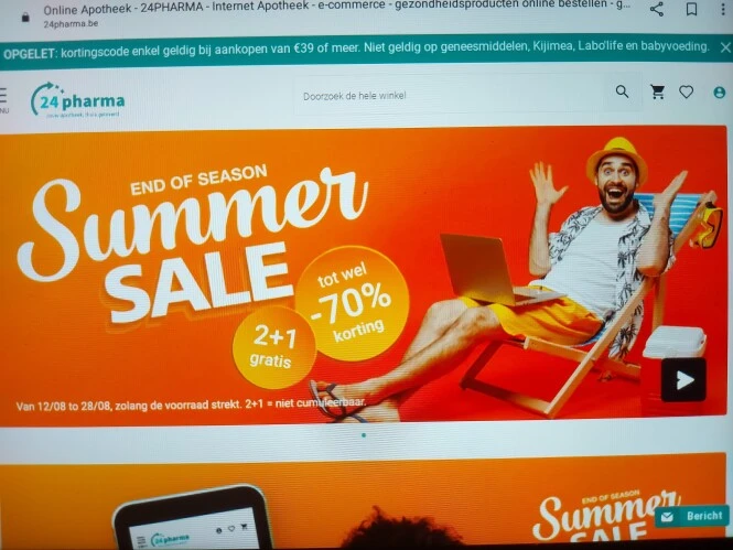 24pharma.be summer sale 2+1 gratis ook tot we...