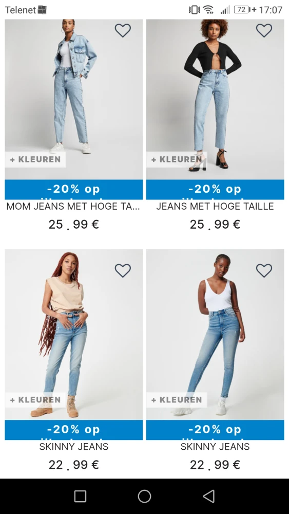 -20% op jeansbroeken tem 13/09/22 bij Pimkie...