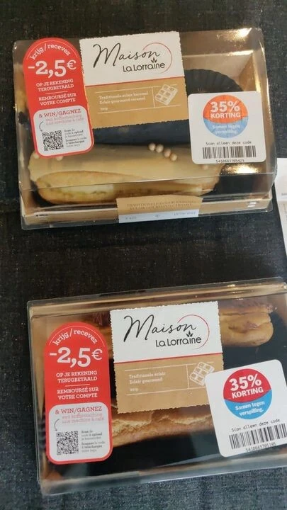 Maison La Lorraine eclairs 2 pakjes beide met...