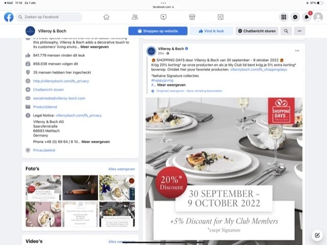 SHOPPING DAYS door Villeroy & Boch van 30 sep...