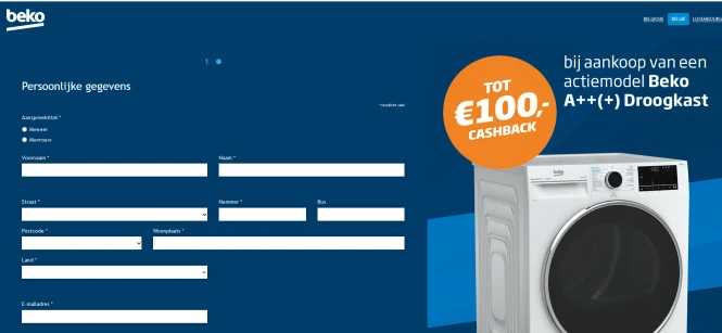 Beko Wasmachine Cashback tot 100 euro https:...